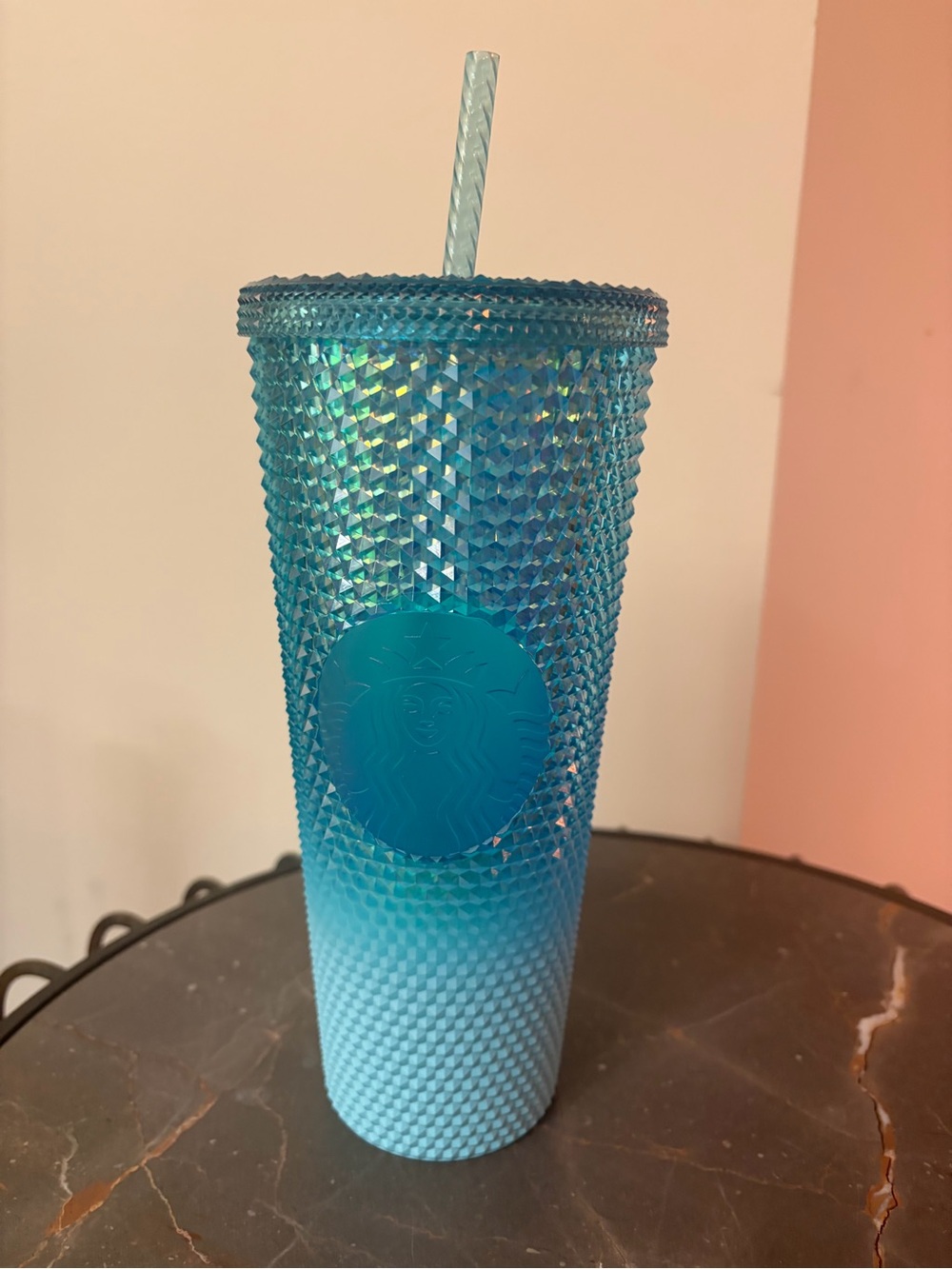Starbucks Blue Ombre Studded Tumbler with Straw